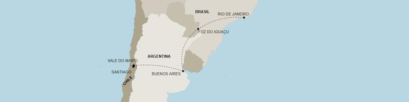 Vamos a Santiago, Buenos Aires, Igua�u e Rio